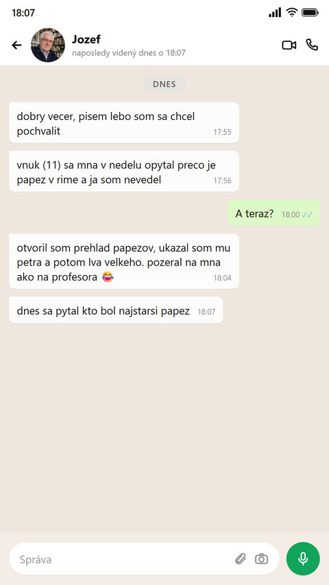 Správa od babky, ktorej vnuk položil otázku