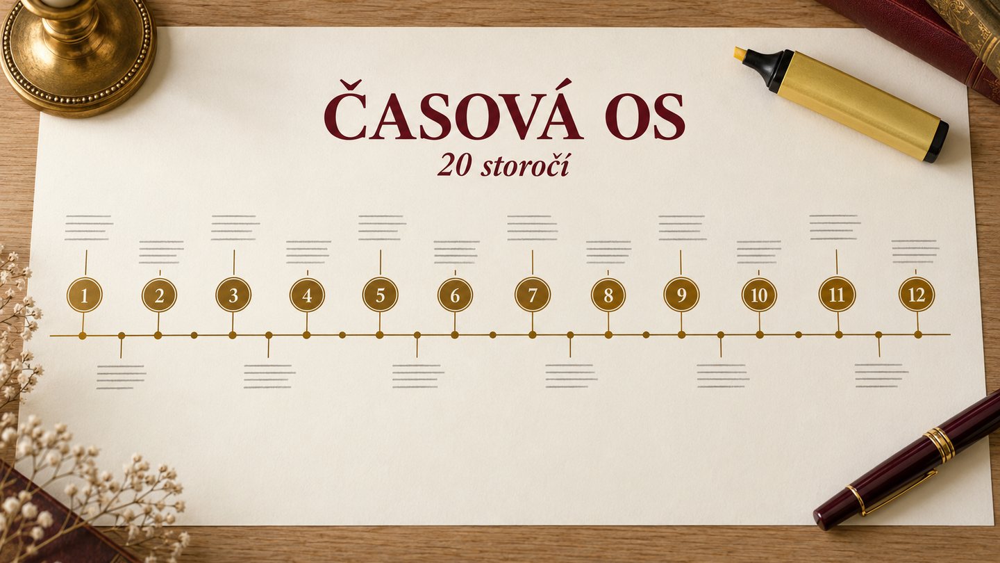 Časová os 20 storočí vo formáte A3